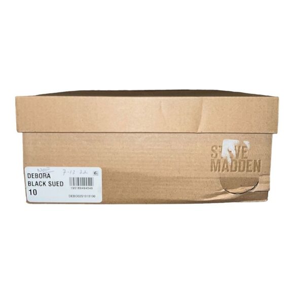 Steve Madden Womens Debora Mid-Top Sneakers Faux Sherpa Black 10M New - Picture 8 of 8